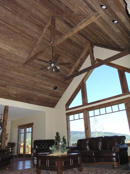 Mushroomwood Ceiling and Hand-Hewn Timbers